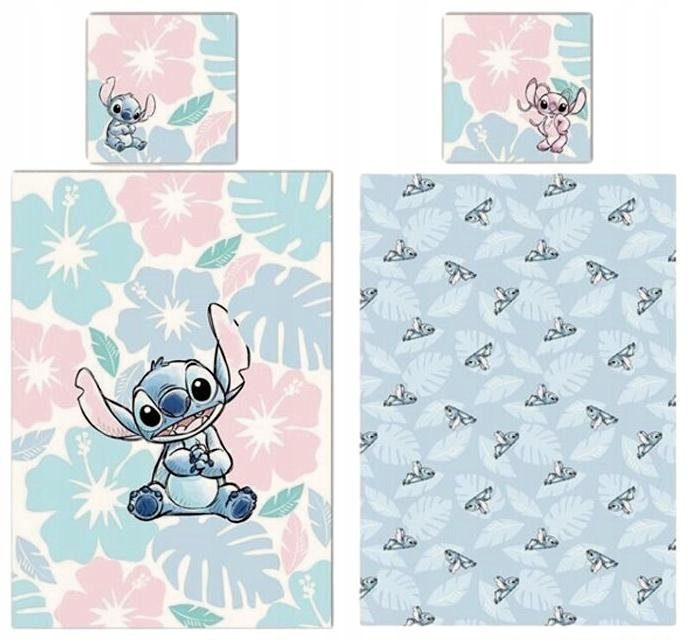 Pościel Stitch Sticz niebieski stworek 140x200 dla dziecka Oryginalna