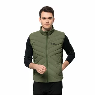 Kamizelki męskie - Męska kamizelka puchowa Jack Wolfskin ATHLETIC DOWN VEST M greenwood - XL - grafika 1