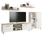 Meblościanki - Biała meblościanka w stylu skandynawskim H7-G18 - miniaturka - grafika 1