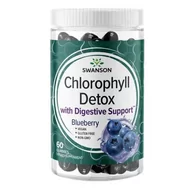 Suplementy diety - Swanson Chlorofil – smak jagodowy 60 gumisiów - miniaturka - grafika 1
