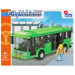 Klocki konstrukcyjne 221 elementów City Bus alleBLOX - Klocki - miniaturka - grafika 1