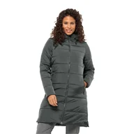 Płaszcze damskie - Damski płaszcz Jack Wolfskin EISBACH COAT W slate green - S - miniaturka - grafika 1