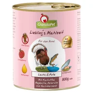 Mokra karma dla psów - Zestaw GranataPet Lieblings Mahlzeit, 12 x 800 g - Łosoś & indyk z ziemniakami, dziką różą, pietruszką i olejem z wiesiołka - miniaturka - grafika 1
