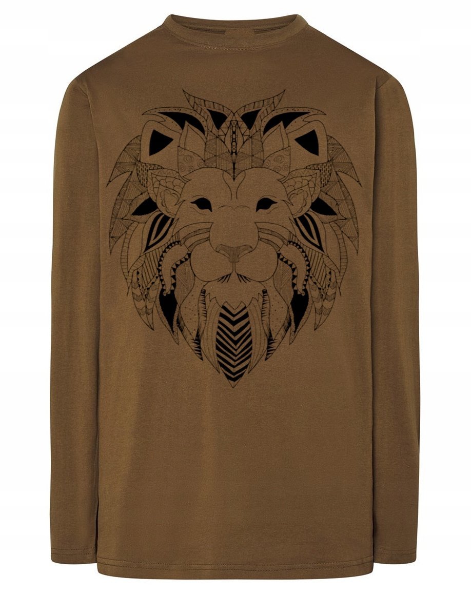 Longsleeve męski fajny nadruk głowa LEW r.3XL