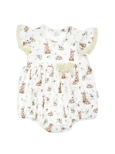 Niemowlęcy rampers niemowlęcy w zajączki kremowy Nicol,r.80 - Kombinezony dla dzieci - miniaturka - grafika 1