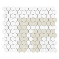 Płytki ceramiczne - Mozaika Dunin Mini Hexagon Stripe 2.3.C matt - miniaturka - grafika 1