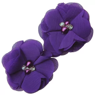 Kwiat Ozdobny Z Materiału Fioletowy 2 Szt. Nr. 11 - Sztuczne kwiaty - miniaturka - grafika 1