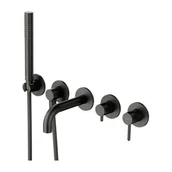 Baterie wannowe i prysznicowe - Omnires Y Bateria wannowa 5-otworowa podtynkowa grafit Y1237/1SGR - miniaturka - grafika 1