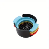 Inne - TEMU 1 Zestaw, Stal nierdzewna 3-w-1 Nóż do jajek i krojaczka - Idealny do krojenia, cięcia i siekania jajek, owoców i warzyw - Narzędzia kuchenne i - miniaturka - grafika 1