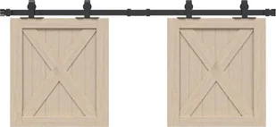 vidaXL System do drzwi przesuwnych do mebli, 122 cm, stal węglowa - Zabawki kreatywne - miniaturka - grafika 1