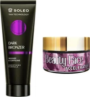 Balsamy i kremy do opalania - Soleo Tan Technology Dark Bronzer + Słoiczek Beauty Face - miniaturka - grafika 1