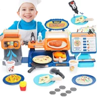 Zabawy w naśladowanie dorosłych - WOOPIE Sklep Restauracja Fast Food Mini Pizza Shop 35 el. - miniaturka - grafika 1
