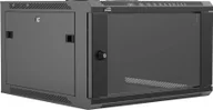 Akcesoria do szaf serwerowych - Caymon CAYMON WPR606R/B Naścienna szafa rack 19” 6U, głębokość 600 mm, zdejmowana tylna pokrywa, czarna - miniaturka - grafika 1