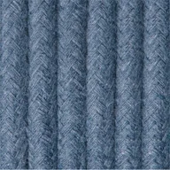 Przewody elektryczne - Ciemnoniebieski kabel w oplocie bawełnianym B11 szafirowe niebo dwużyłowy 2x0.75 Kolorowe Kable - miniaturka - grafika 1