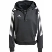 Bluzy damskie - Bluza damska adidas Tiro 24 Hooded czarna IJ5607 XL - miniaturka - grafika 1