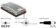 Huby USB - Delock Hub USB 4+Zasilacz 61393 - miniaturka - grafika 1