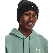 Czapki damskie - Under Armour Męska supermiękka czapka termiczna z dzianiny żebrowanej, odprowadzająca pot męska czapka beanie do zimowych treningów UA Halftime Cuff, czarna, jeden rozmiar UK - miniaturka - grafika 1