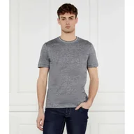 Koszulki męskie - BOSS BLACK T-shirt H-Thompson 28 Regular Fit z dodatkiem lnu - miniaturka - grafika 1
