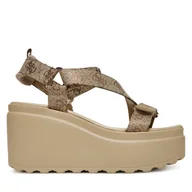 Sandały damskie - Sandały Guess FLJOCI LEL03 Złoty - miniaturka - grafika 1