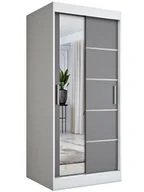 Szafy - Szafa Przesuwna Biały W Odcieniu + Antracyt A8-B27 - miniaturka - grafika 1