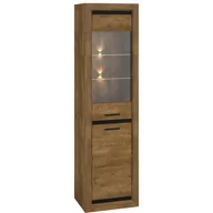 Witryny - Witryna 0301 Baltica ML Meble Dąb Lefkas, Czarny - miniaturka - grafika 1