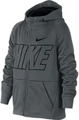 Bluzy dla chłopców - Nike Bluza chłopięca B Nk Thrma Fz Gfx szary mineralny spruce/czarny XS - miniaturka - grafika 1