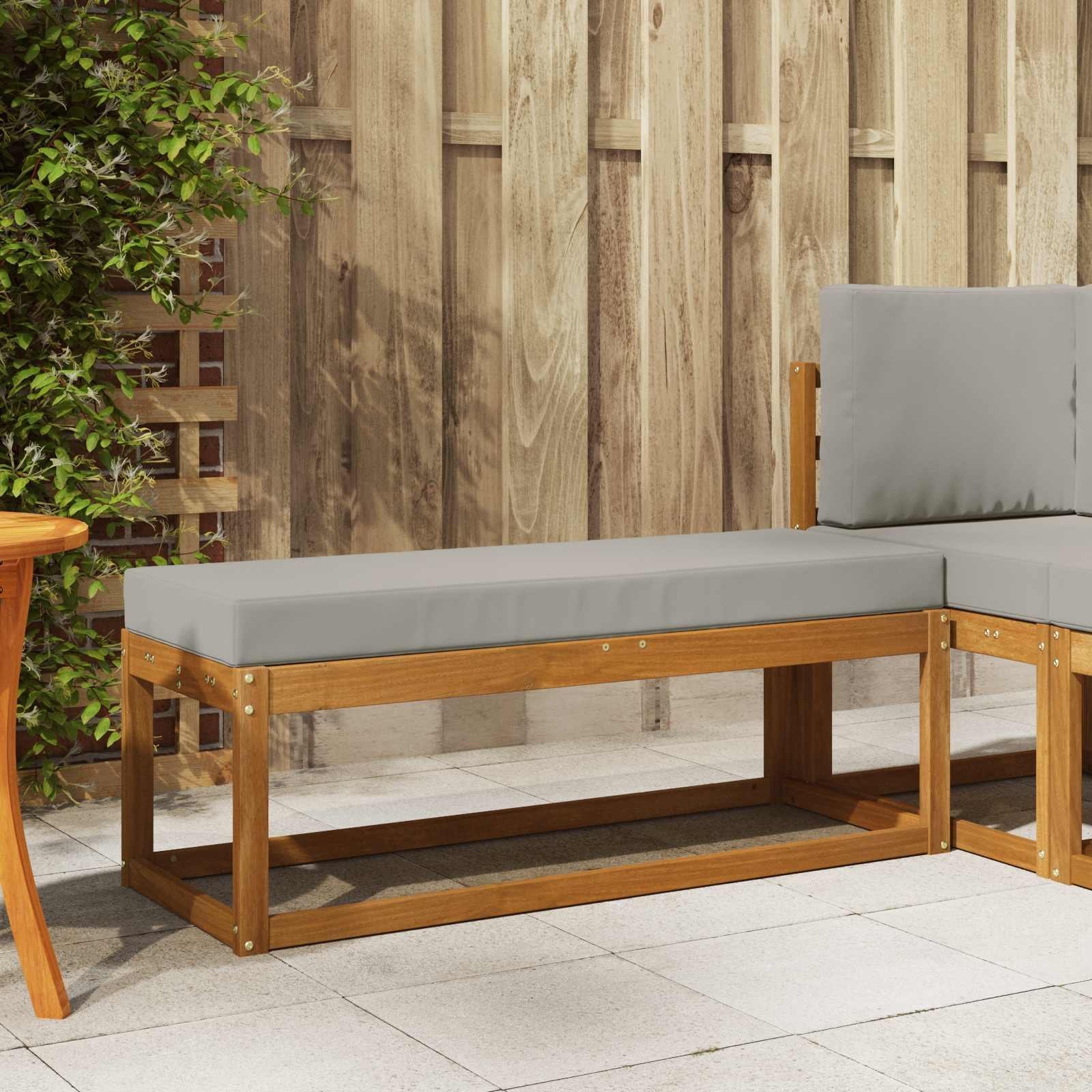 vidaXL Ławka Stołowa Naturalny i Jasny Szary 115 x 43 x 37 cm