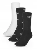 Komplety bielizny - 4F 3-PAK JUNIORSKIE SKARPETKI BAWEĹNA WYSOKIE / rozm 38-40 - miniaturka - grafika 1