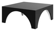 Ławy i stoliki kawowe - Czarna kwadratowa ława w połysku E4-W80 - miniaturka - grafika 1