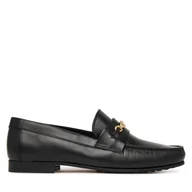 Półbuty damskie - Lordsy Tommy Hilfiger Th Chain Leather Loafer FW0FW08956 Czarny - miniaturka - grafika 1
