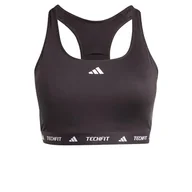 Biustonosze - adidas Damski biustonosz PowerReact Techfit (rozmiar plus), XXL (rozmiar plus) czarny - miniaturka - grafika 1