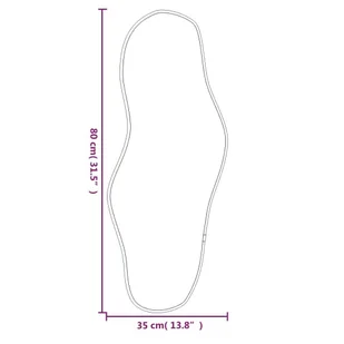 Lumarko Lustro ścienne, srebrne, 80x35 cm - Lustra - miniaturka - grafika 7