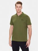 Koszulki sportowe męskie - Jack Wolfskin Polo Essential 1809301 Zielony Regular Fit - miniaturka - grafika 1