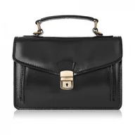 Plecaki - Klasyczna Skórzana Torebka Damska Czarna Paolo Peruzzi N07-Bl - miniaturka - grafika 1