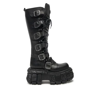 Glany NEW ROCK M-272-S3 Czarny - Glany damskie - miniaturka - grafika 1