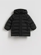 Kombinezony dla dzieci - Reserved - Pikowana kurtka z puchem - czarny - miniaturka - grafika 1