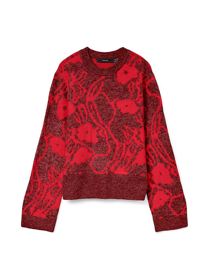 Vero Moda Sweter w kolorze bordowym