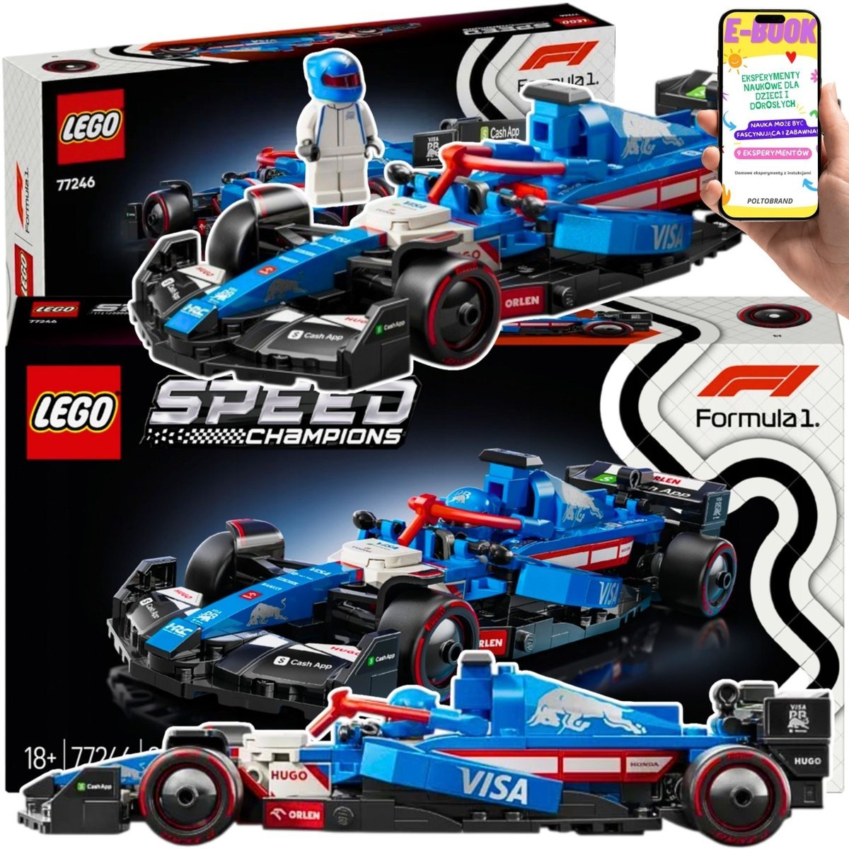 LEGO AUTKO PREZENT LEGO® Speed Champions Bolid F1 RB VCARB 01 Samochód Bolid + Kierowca + EBOOK