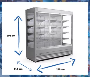 Regał chłodniczy RCh-5 VERMELLO z drzwiami 2580 mm - Szafy i witryny chłodnicze - miniaturka - grafika 2
