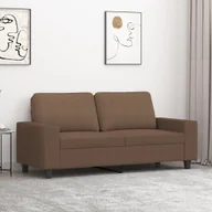 Sofy i kanapy - Sofa 2-osobowa, brązowa, 140 cm, tapicerowana tkaniną Lumarko! - miniaturka - grafika 1