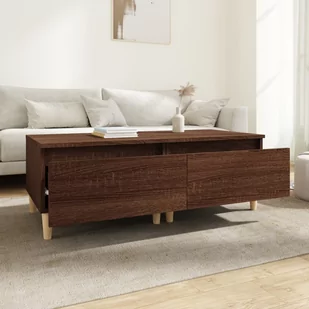 Lumarko Stoliki boczne, 2 szt., brązowy dąb, 50x46x35 cm - Ławy i stoliki kawowe - miniaturka - grafika 4