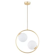 Lampy sufitowe - Avia lampa wisząca 2xE14 złota/biały 62443 - miniaturka - grafika 1