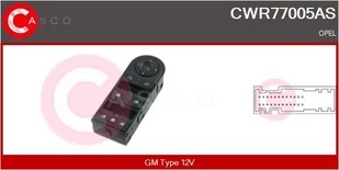 Przełącznik, podnośnik szyby Casco - Alternatory CWR77005AS - Akcesoria do układu elektrycznego - miniaturka - grafika 1