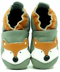 Ekotuptusie Lisek Na Szarym Paputki, Kapcie, R.21 - Kapcie damskie - miniaturka - grafika 1