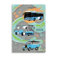 Zeszyty szkolne - Zeszyt A5 Gliniana Kura KRAKÓW AUTOBUSY 60 kartek, kratka - miniaturka - grafika 1