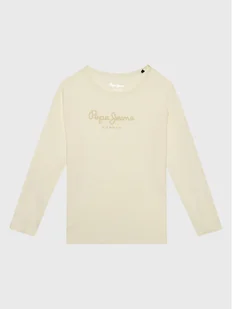 Pepe Jeans Bluzka Hana Glitter PG501364 Écru Regular Fit - Bluzki damskie - miniaturka - grafika 1