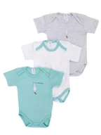 Body dla niemowląt - Body Dziewczęce Z Krótkim Rękawem Króliczki 3Pak 92 - miniaturka - grafika 1