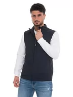 Garnitury - BOSS Męska kamizelka V Axis z wodoodpornej tkaniny z zamkiem błyskawicznym i logo, granatowy, XL - miniaturka - grafika 1