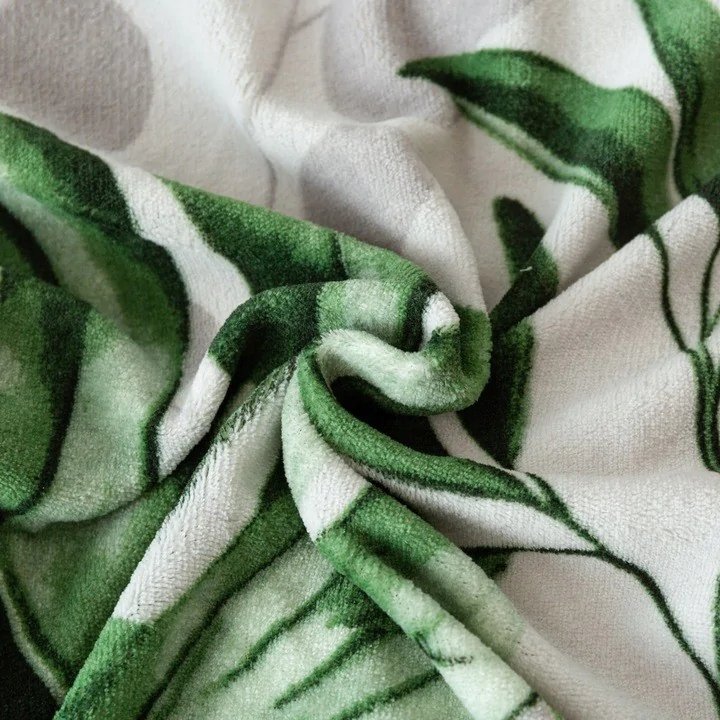 Pościel Gruba Z Mikrofibry Miś 140x200cm 2cz Liście Monster