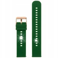 Akcesoria do zegarków - Pasek gumowy do zegarka U27 - ciemnozielony/rosegold - 20mm + GRAWER - miniaturka - grafika 1